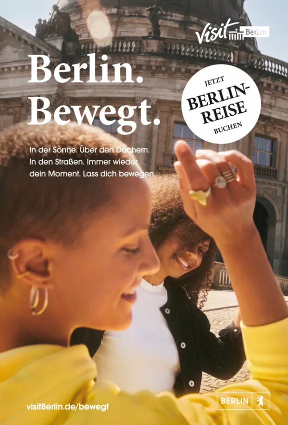 Plakatmotiv der Kampagne "Berlin. Bewegt." Plakatmotiv der Kampagne "Berlin. Bewegt."